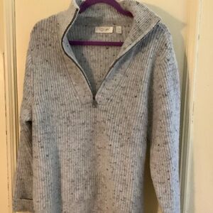 RD Style Grey 3/4 Zip Sweater M